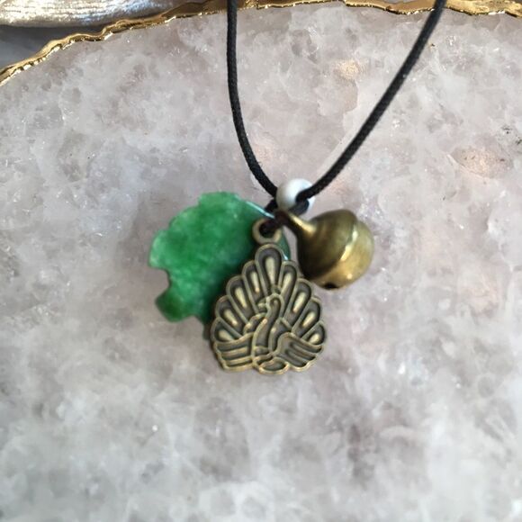 Charm Bracelet w Green Turtle, Bell and ... - Picture 8 of 10